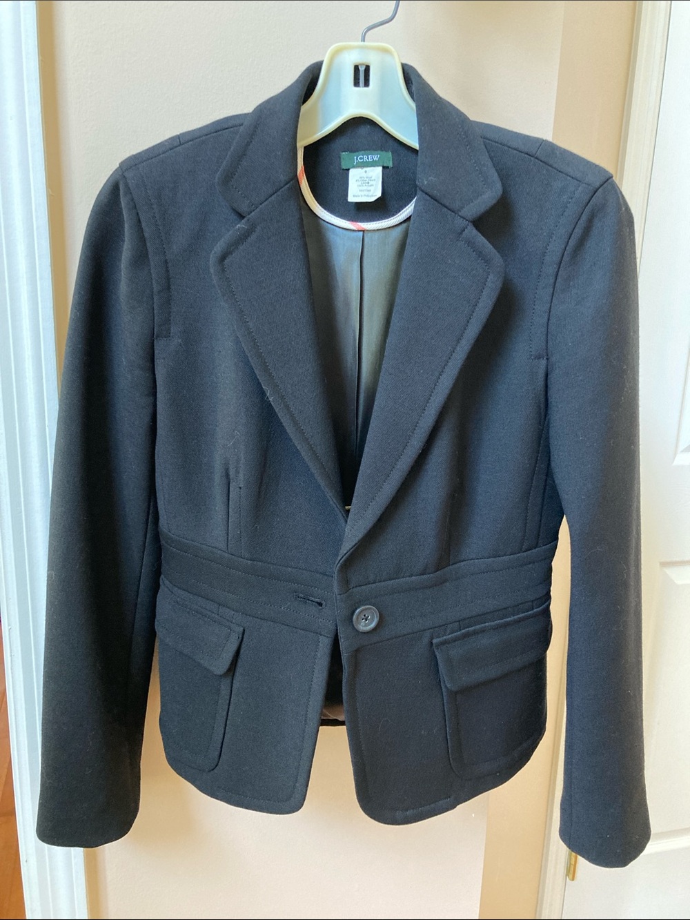 J. Crew Black Tailored Wool Blazer